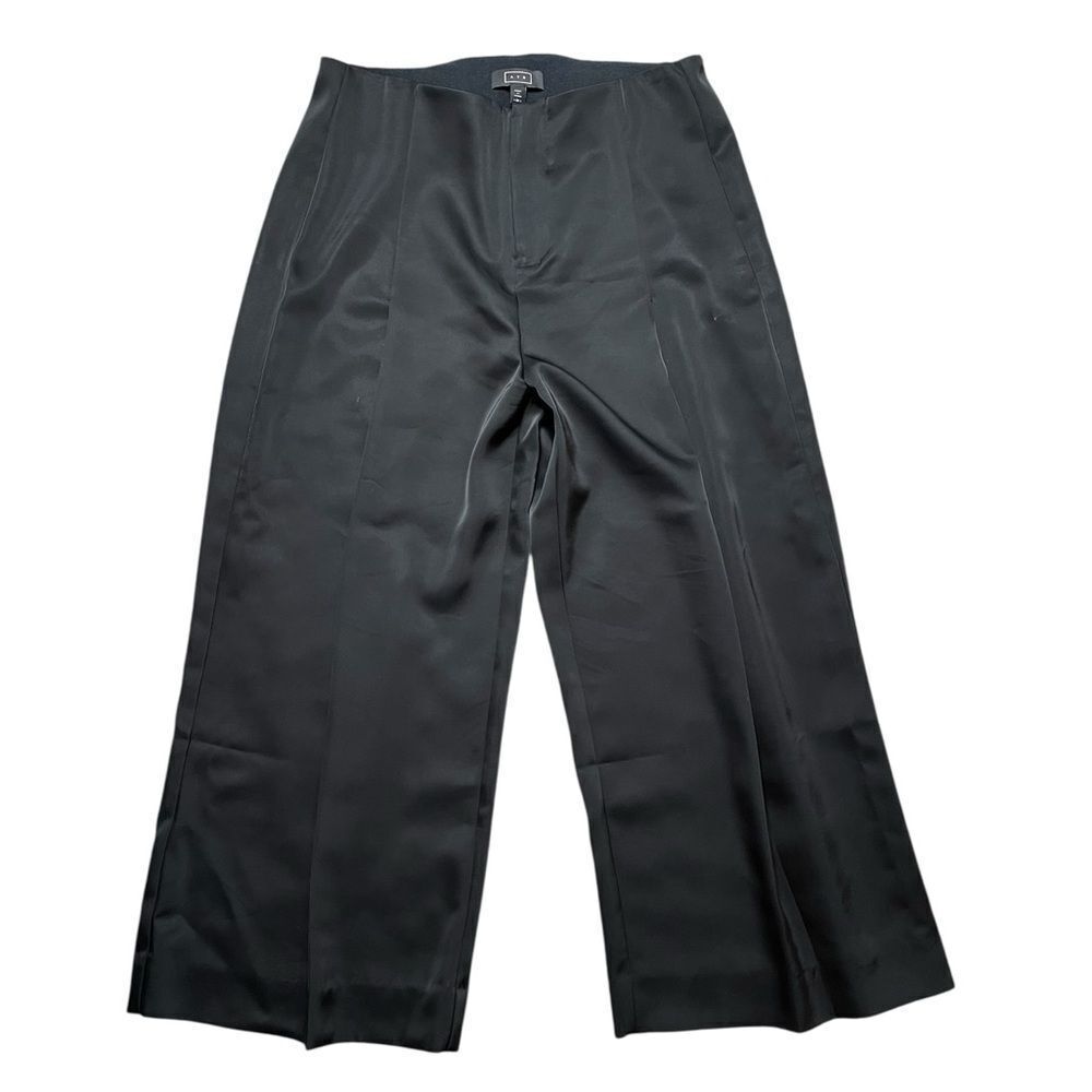 NWOT AYR Satin Wide Leg Ankle Pants Black Size Medium